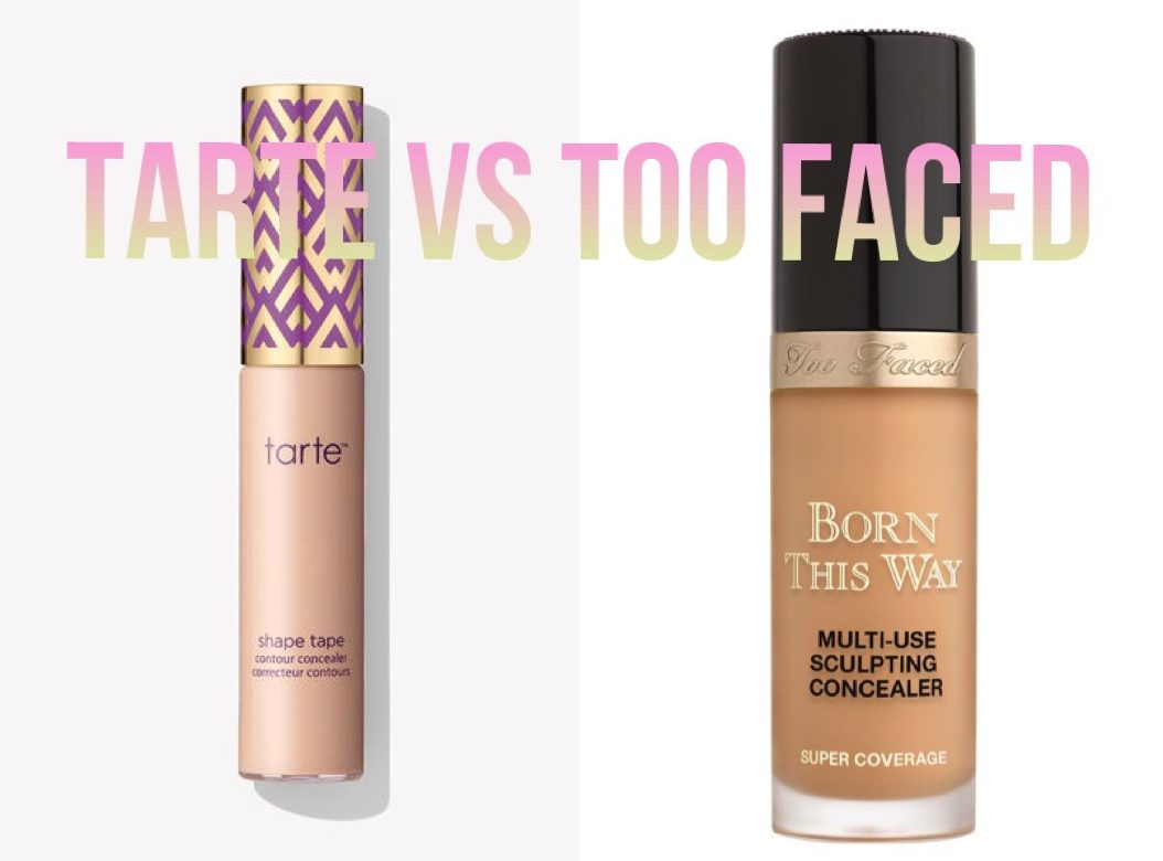 Tarte Shape Tape VS Too Faced Born This Way super coverage concealer