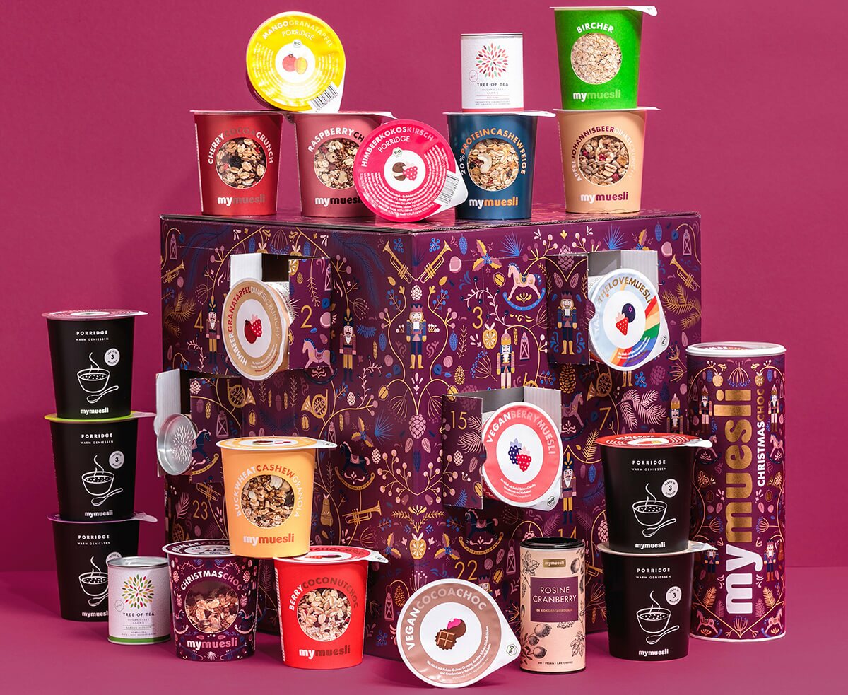 Mymuesli premium veganistisch adventskalender 2020 - spoiler