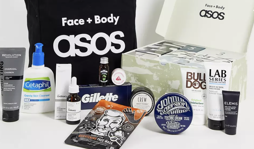 ASOS 12-daagse verzorgings-adventskalender voor heren 2021
