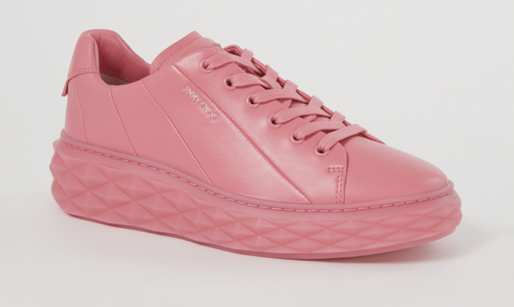 Diamond Light Maxi sneaker van leer