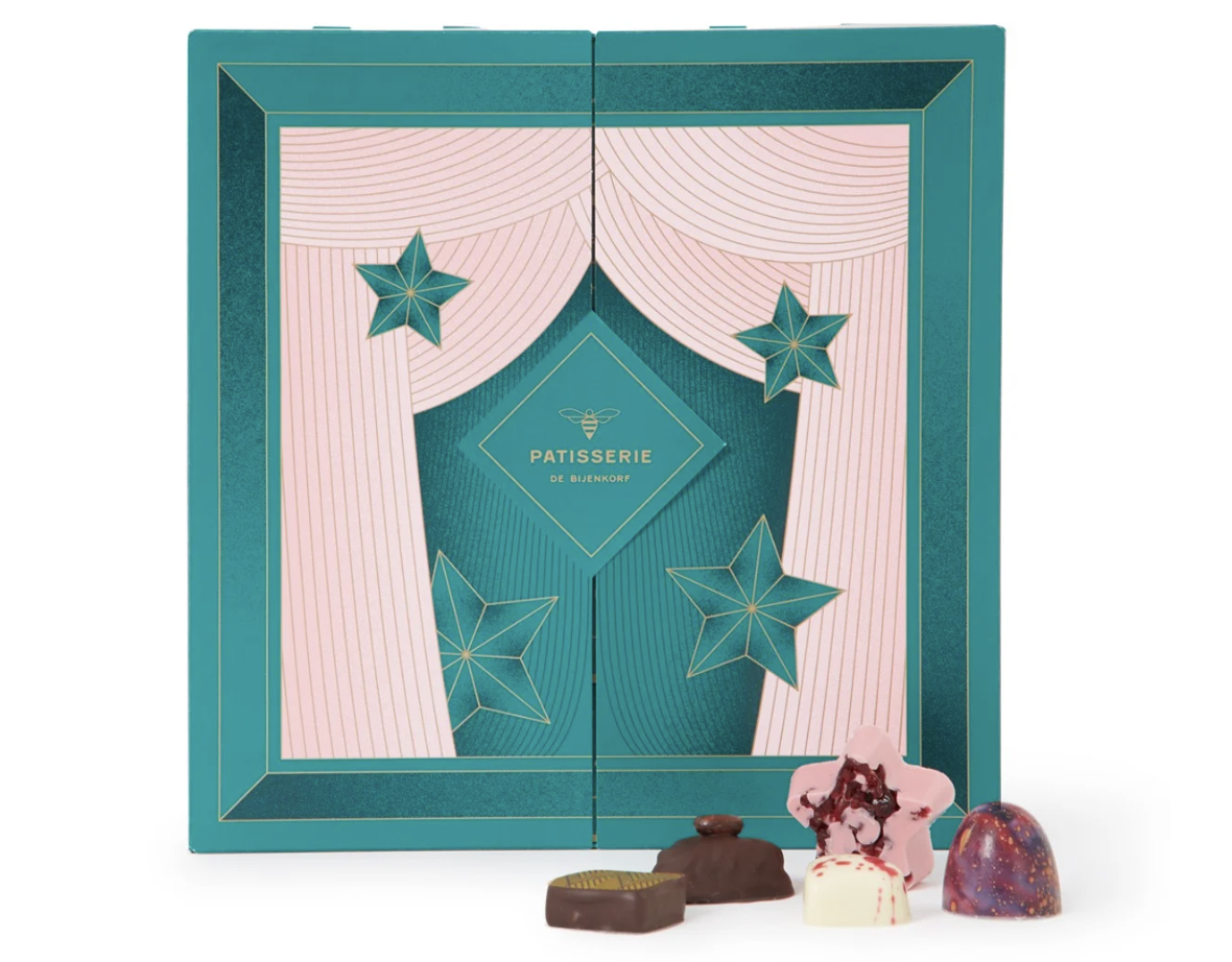 De Bijenkorf Patisserie Chocolade Bonbons Adventskalender 2023